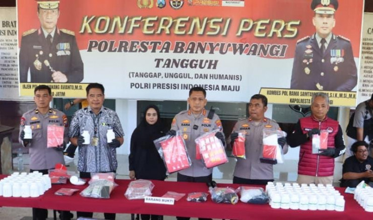 Operasi Tumpas Narkoba Semeru 2025 Polresta Banyuwangi Sita 150 gram Sabu dan 159 Ribu Okerbaya dari 43 Tersangka
