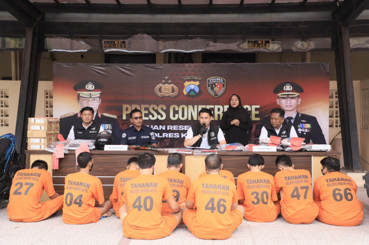 Polres Kediri Kota Ungkap 8 Kasus Selama Operasi Sikat Semeru 2025