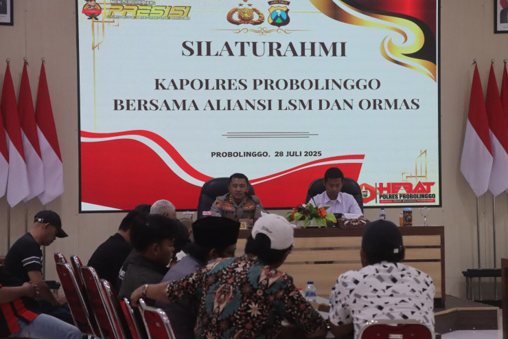 Jalin Silaturahmi, Kapolres Probolinggo Tatap Muka Dengan LSM dan Ormas Ajak Jaga Kamtibmas