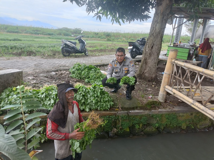 Polsek Porong Cek Lahan P2B Warga di Desa Pesawahan