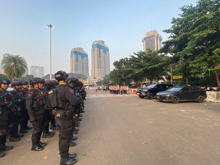 1.632 Polisi dikerahkan Amankan Aksi Ojol di Silang Selatan Monas